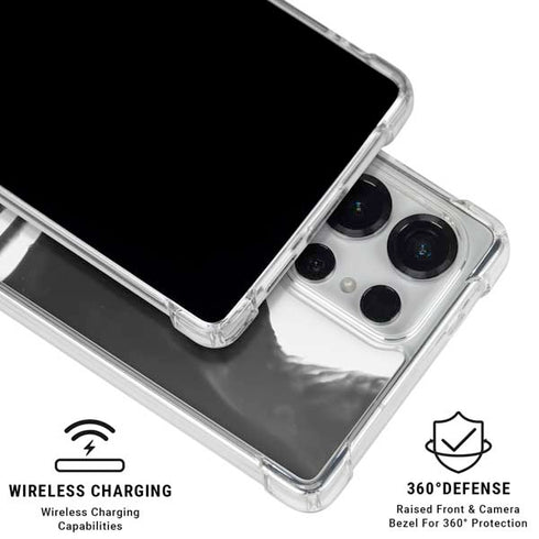 Black Marble Ink Galaxy S25 Ultra Clear Case